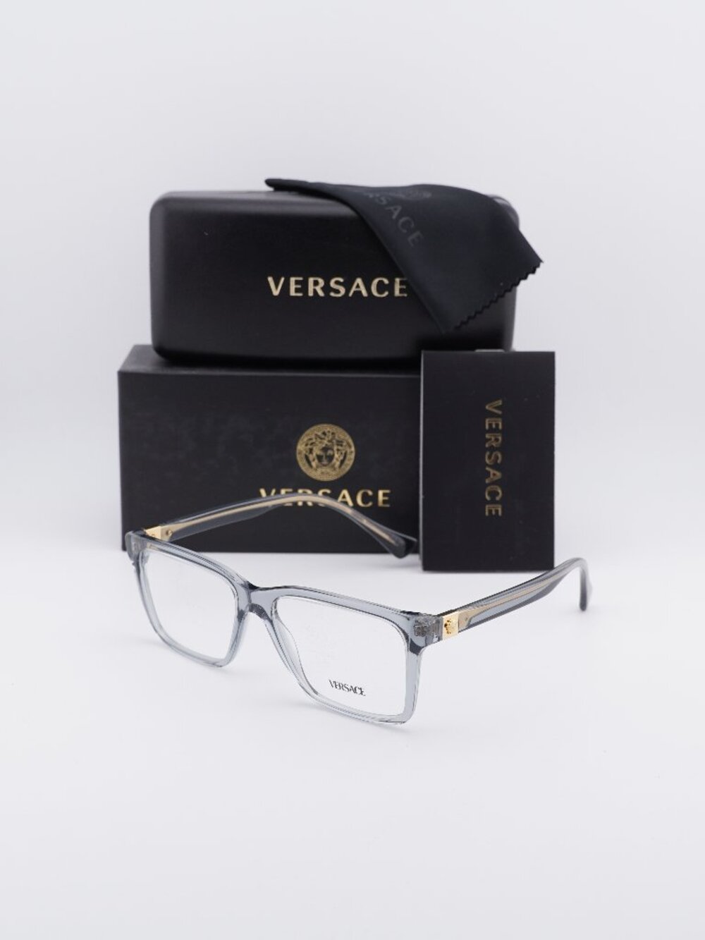 Versace VE3328 5496 Rectangle Eyeglasses 56mm – Grey
